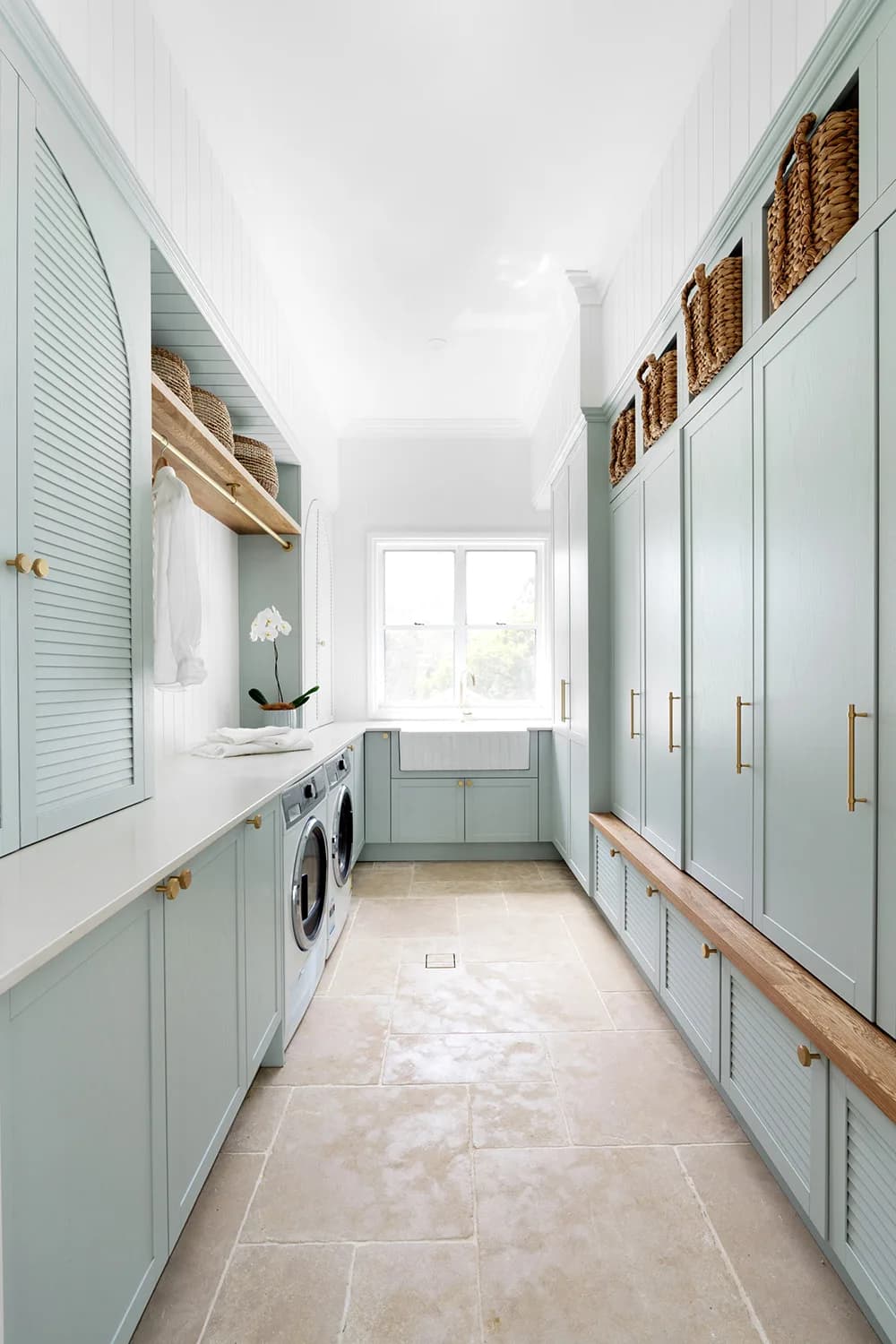 Custom laundry design with practical storage and stylish finishes in Sydney home